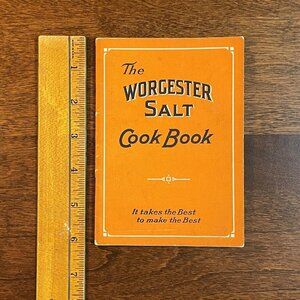 1931 Vintage 'The Worcester Salt Cook Book' by Worcester Salt Co., NYC